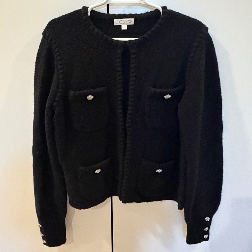 J.Crew Cardigan size medium with rhinestone buttons